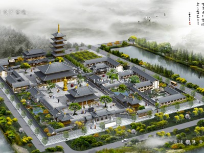 新兴寺庙建筑总体规划方案