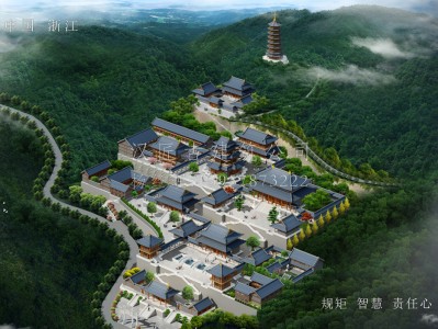 新兴龙王寺古建规划设计布局图